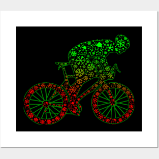 Cycling Bicycle Bike Cyclist Ugly Christmas Posters and Art